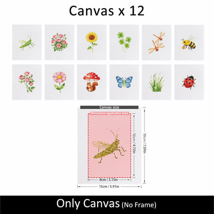 Ladybug and Bumblebee Meadow mini diamond painting – image 10