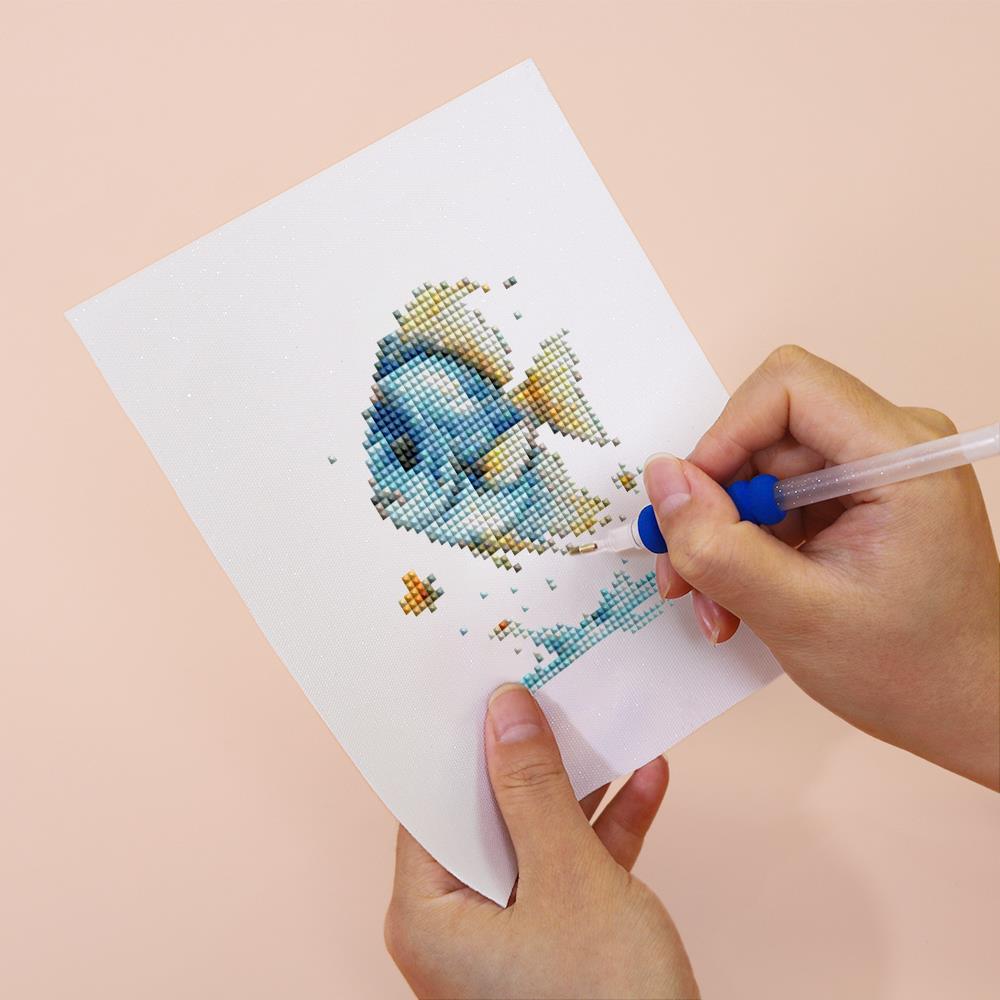 Leaping Fish and Seahorse mini diamond painting – image 6