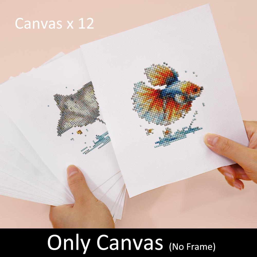 Leaping Fish and Seahorse mini diamond painting – image 7