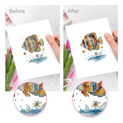 Leaping Fish and Seahorse mini diamond painting – image 9