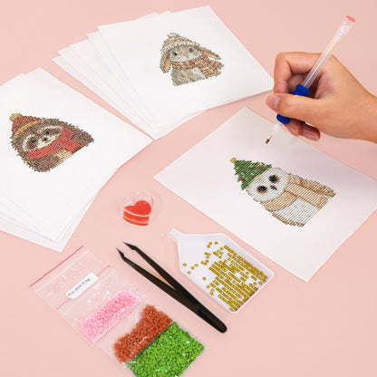 Bobble Hat Animal Friends mini diamond painting – image 5