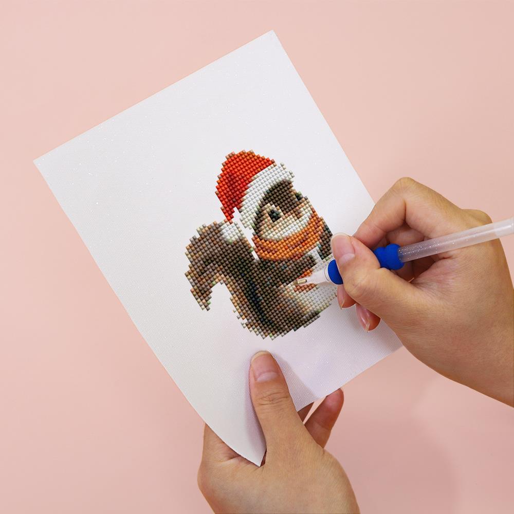 Bobble Hat Animal Friends mini diamond painting – image 6