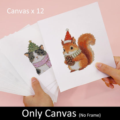 Bobble Hat Animal Friends mini diamond painting – image 7