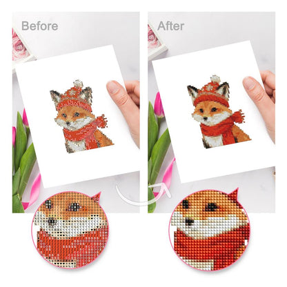 Bobble Hat Animal Friends mini diamond painting – image 9