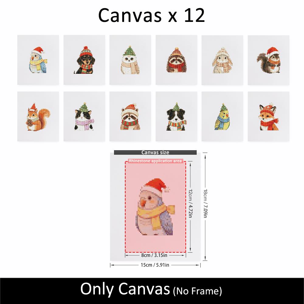 Bobble Hat Animal Friends mini diamond painting – image 10