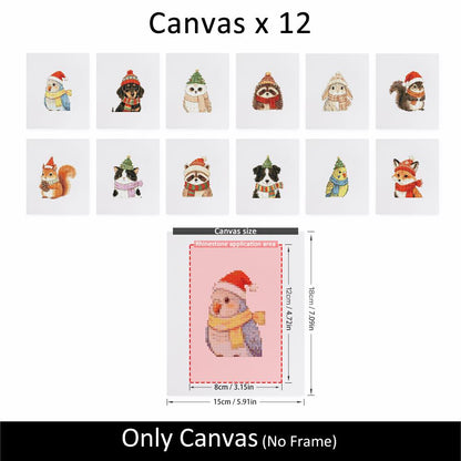 Bobble Hat Animal Friends mini diamond painting – image 10