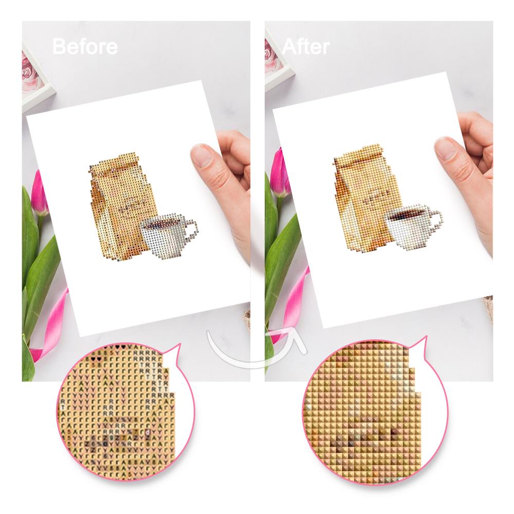 Siphon Brew and Coffee Grinder mini diamond painting – image 9