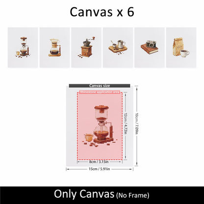 Siphon Brew and Coffee Grinder mini diamond painting – image 10