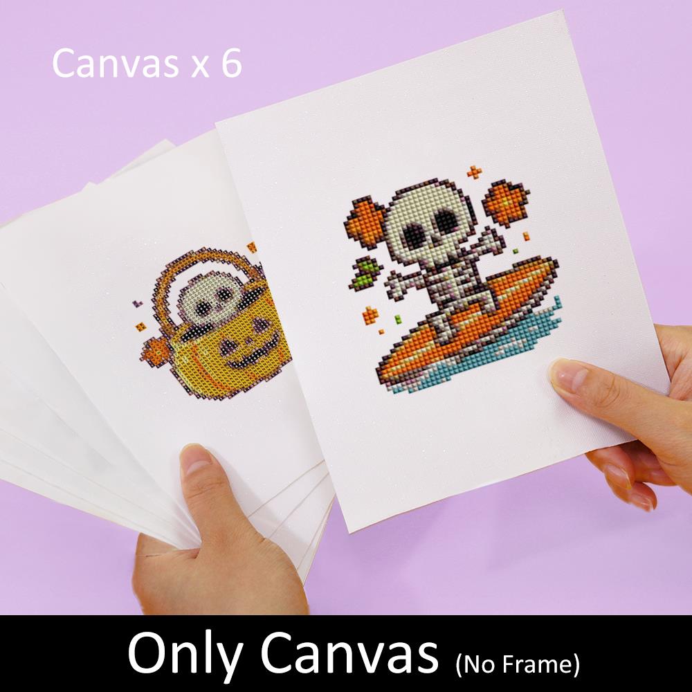 Witchy Frog and Pumpkin Punch mini diamond painting – image 7