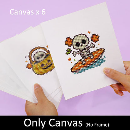 Witchy Frog and Pumpkin Punch mini diamond painting – image 7