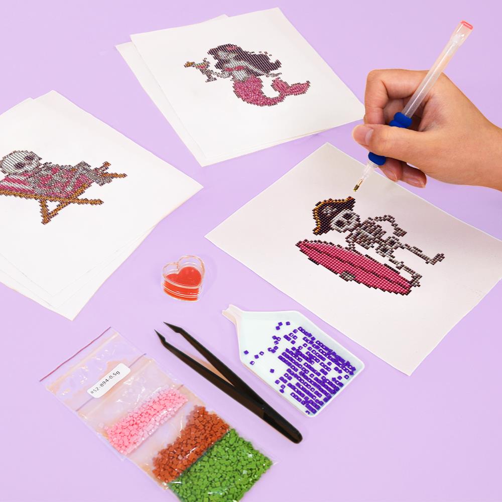Spooky Pink Beach Vacation mini diamond painting – image 5