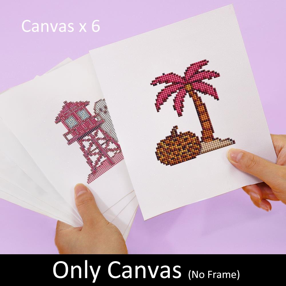 Spooky Pink Beach Vacation mini diamond painting – image 7