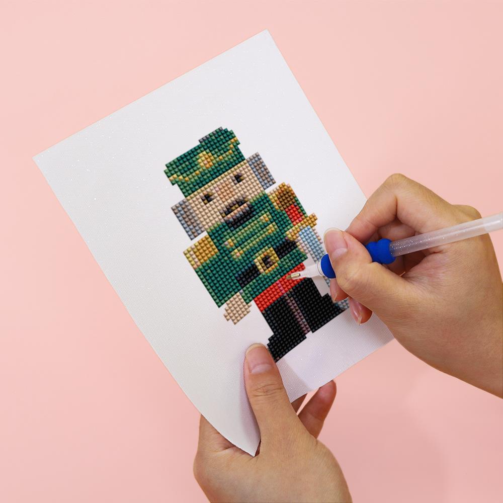 Red Coat Nutcracker Guard mini diamond painting – image 6