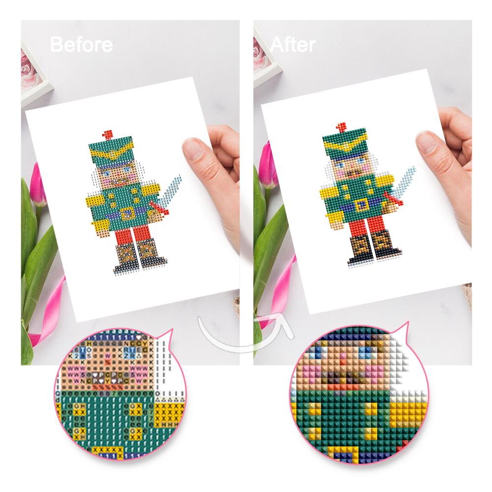 Red Coat Nutcracker Guard mini diamond painting – image 9