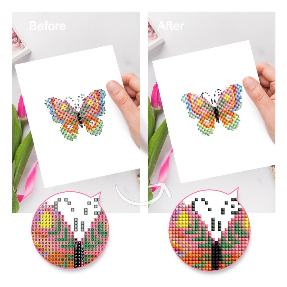 Patchwork Rainbow Butterflies mini diamond painting – image 9