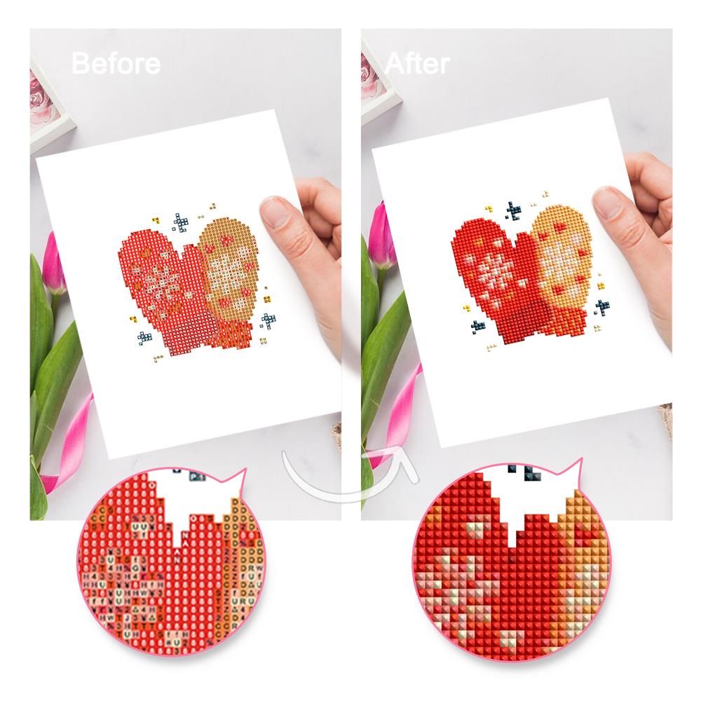 Stay Warm Cozy Mittens mini diamond painting – image 9