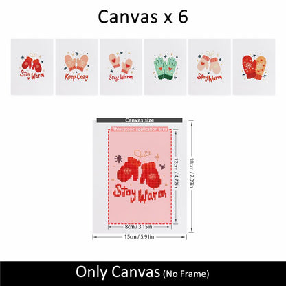 Stay Warm Cozy Mittens mini diamond painting – image 10