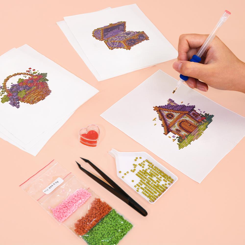 Fairy Cottage and Lilac Harp mini diamond painting – image 5