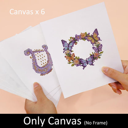 Fairy Cottage and Lilac Harp mini diamond painting – image 7
