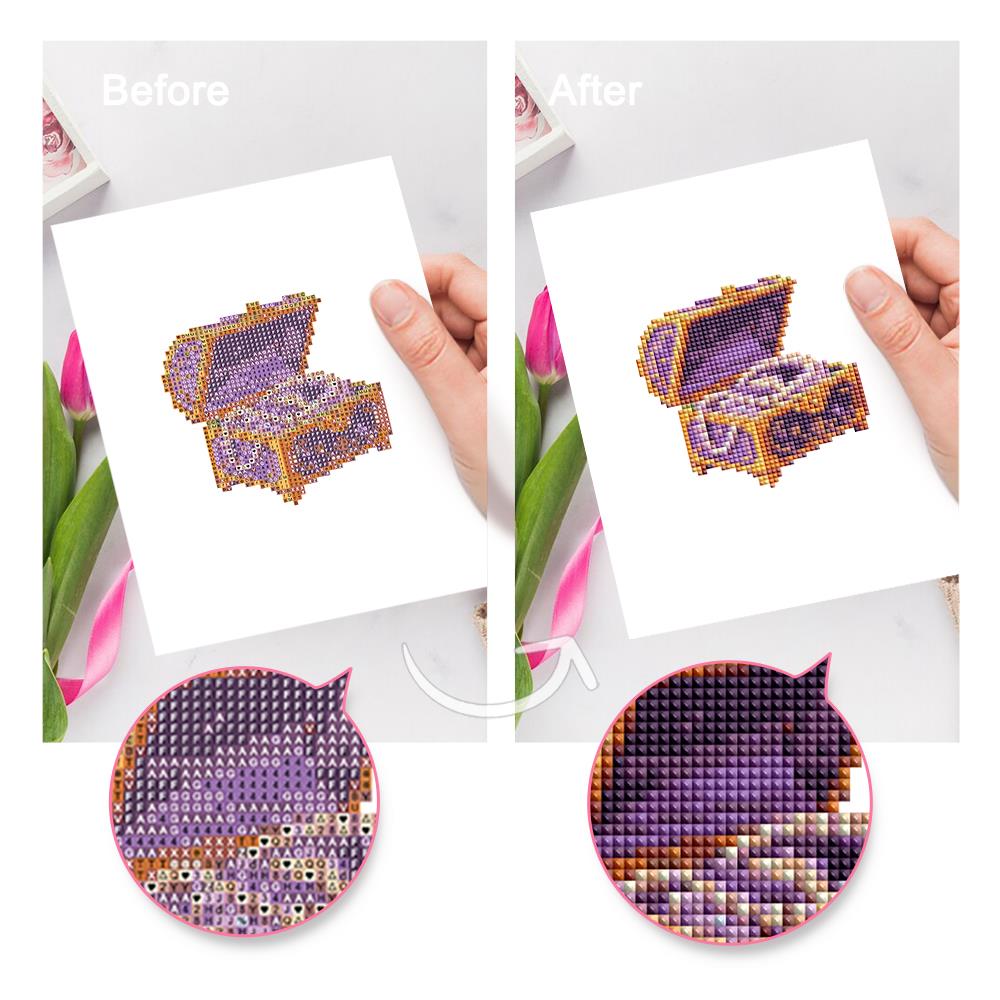 Fairy Cottage and Lilac Harp mini diamond painting – image 9