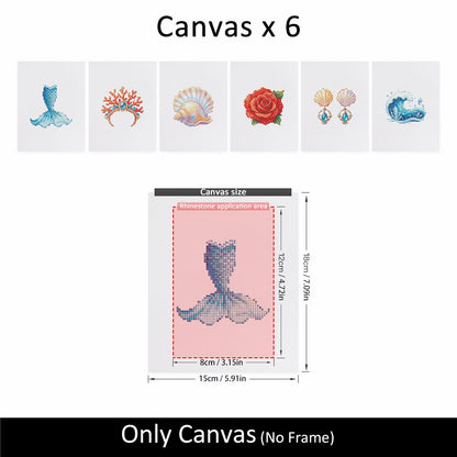 Mermaid Tail and Coral Tiara mini diamond painting – image 10