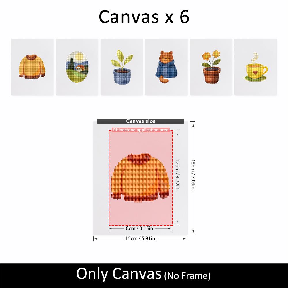 Blanket Cat and Cozy Sweater mini diamond painting – image 10
