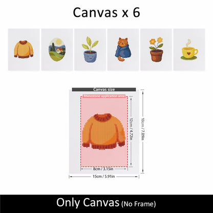 Blanket Cat and Cozy Sweater mini diamond painting – image 10
