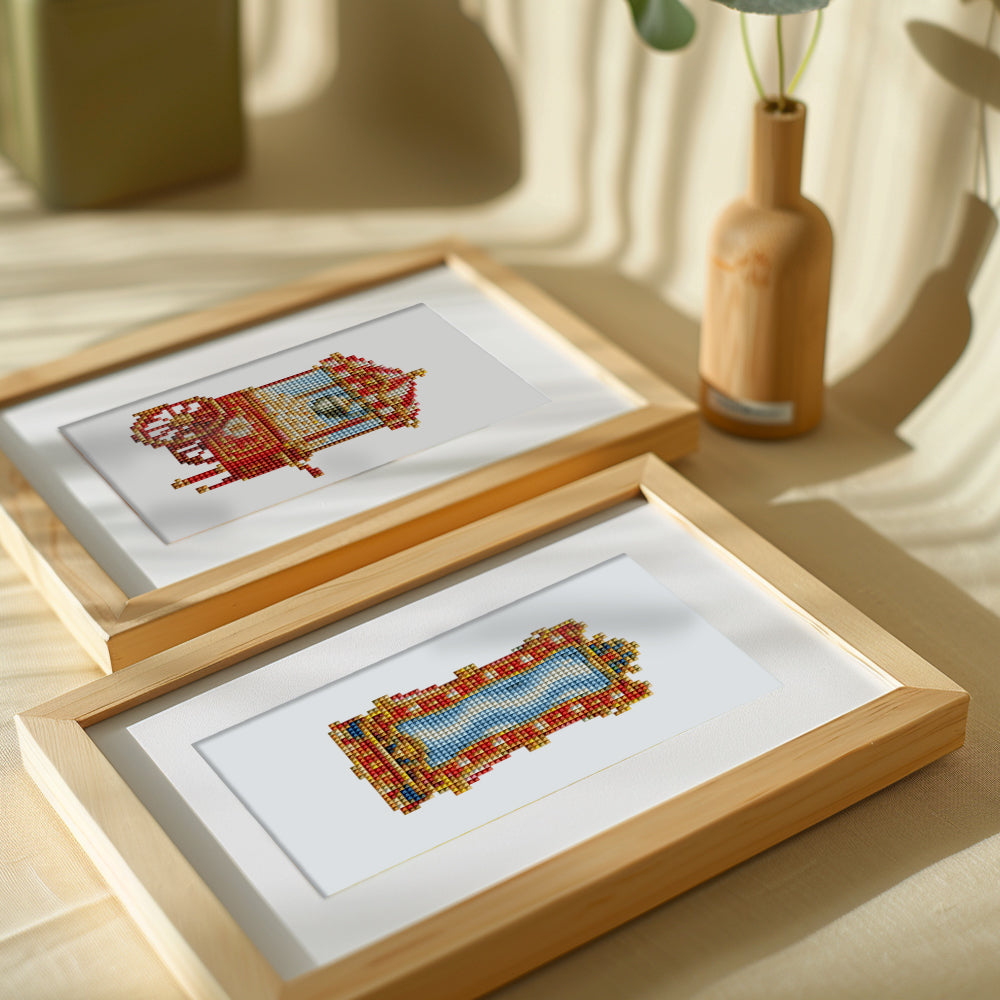 Carousel Horse and Bumper Car (Mini Diamond Painting)