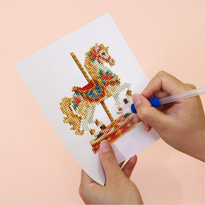 Carousel Horse and Bumper Car (Mini Diamond Painting)