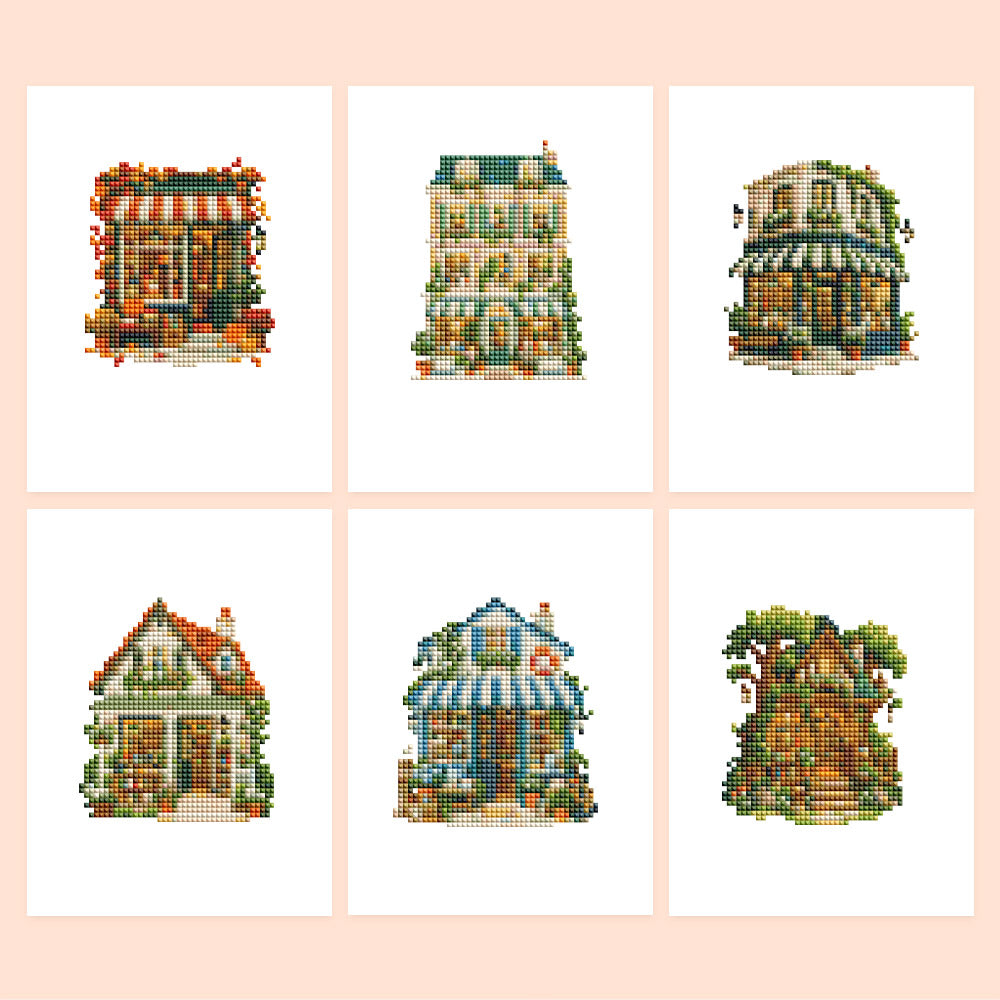 Little Shopfronts and Cottages (Mini Diamond Painting)