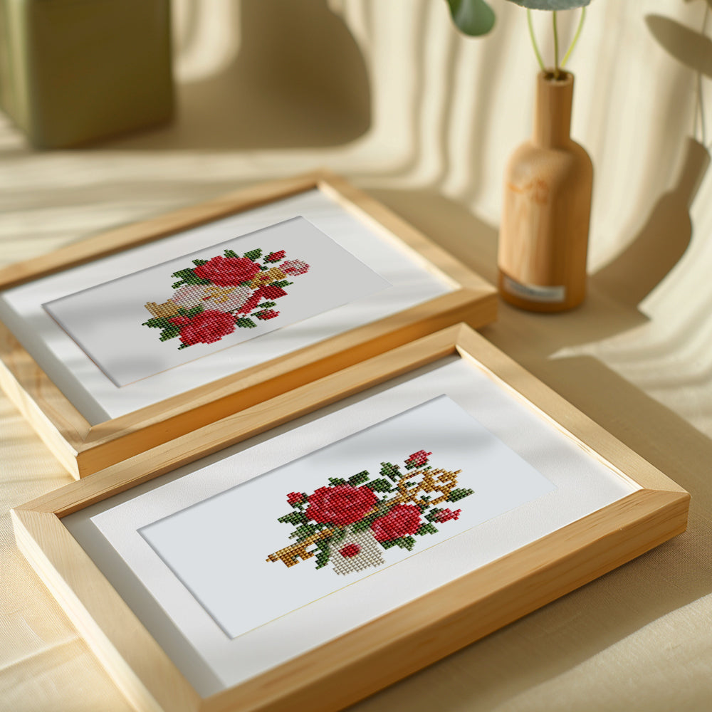 Rose Mailbox and Wax-Sealed Notes (Mini Diamond Painting)