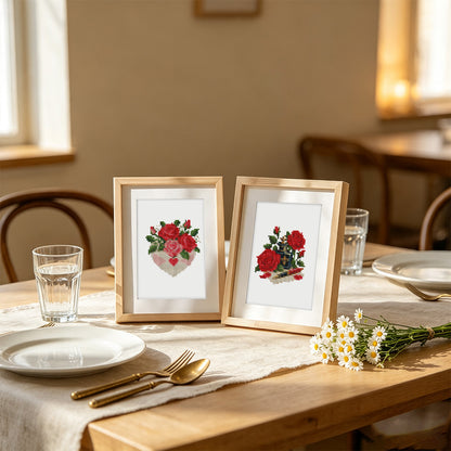 Rose Mailbox and Wax-Sealed Notes (Mini Diamond Painting)