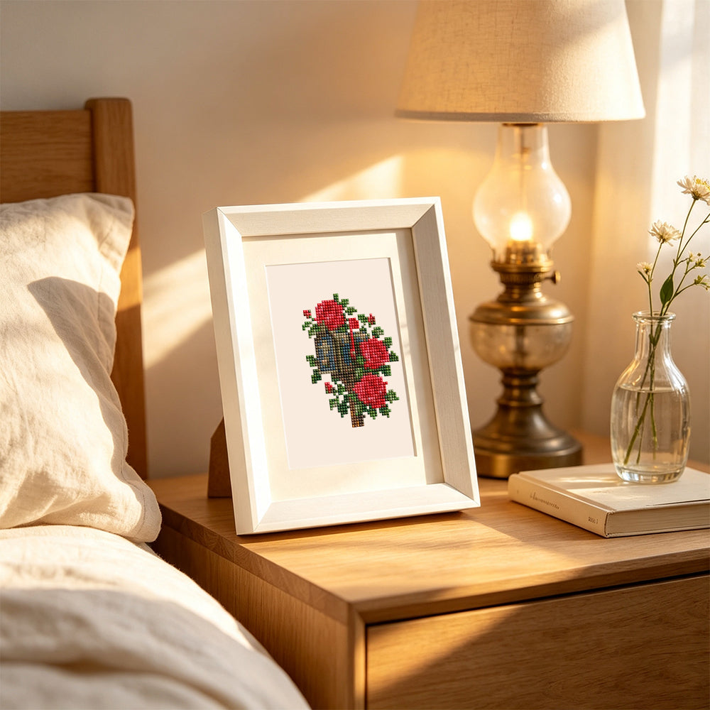 Rose Mailbox and Wax-Sealed Notes (Mini Diamond Painting)