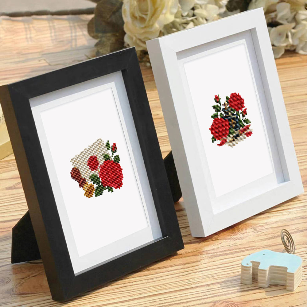 Rose Mailbox and Wax-Sealed Notes (Mini Diamond Painting)