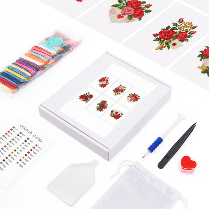 Rose Mailbox and Wax-Sealed Notes (Mini Diamond Painting)