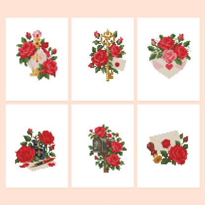 Rose Mailbox and Wax-Sealed Notes (Mini Diamond Painting)