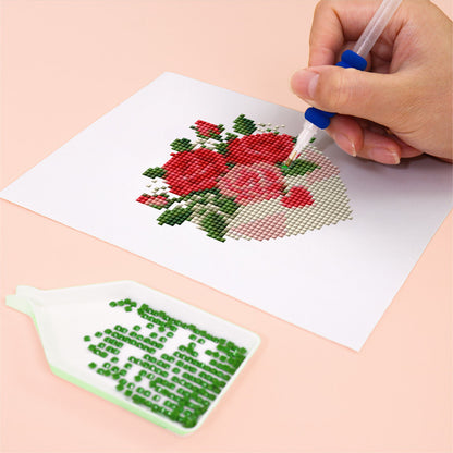 Rose Mailbox and Wax-Sealed Notes (Mini Diamond Painting)