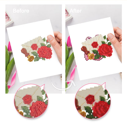 Rose Mailbox and Wax-Sealed Notes (Mini Diamond Painting)