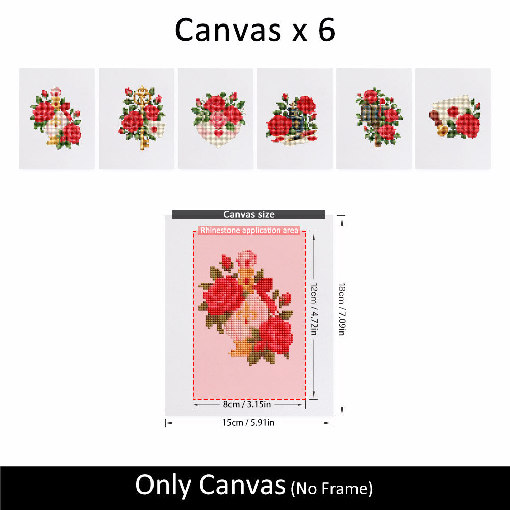 Rose Mailbox and Wax-Sealed Notes (Mini Diamond Painting)