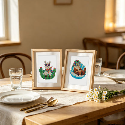 Pool Float Party Animals (Mini Diamond Painting)