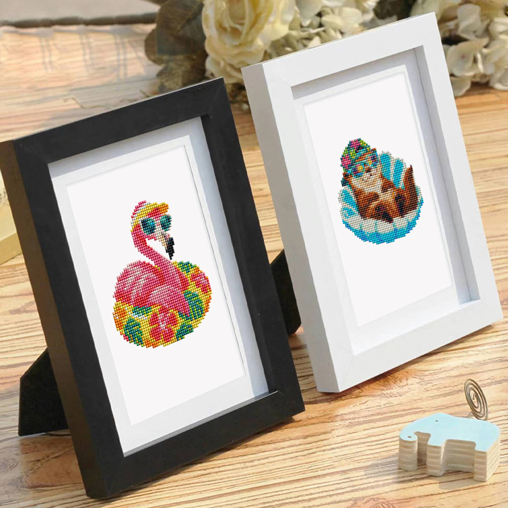 Pool Float Party Animals (Mini Diamond Painting)