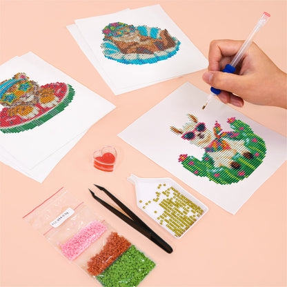 Pool Float Party Animals (Mini Diamond Painting)