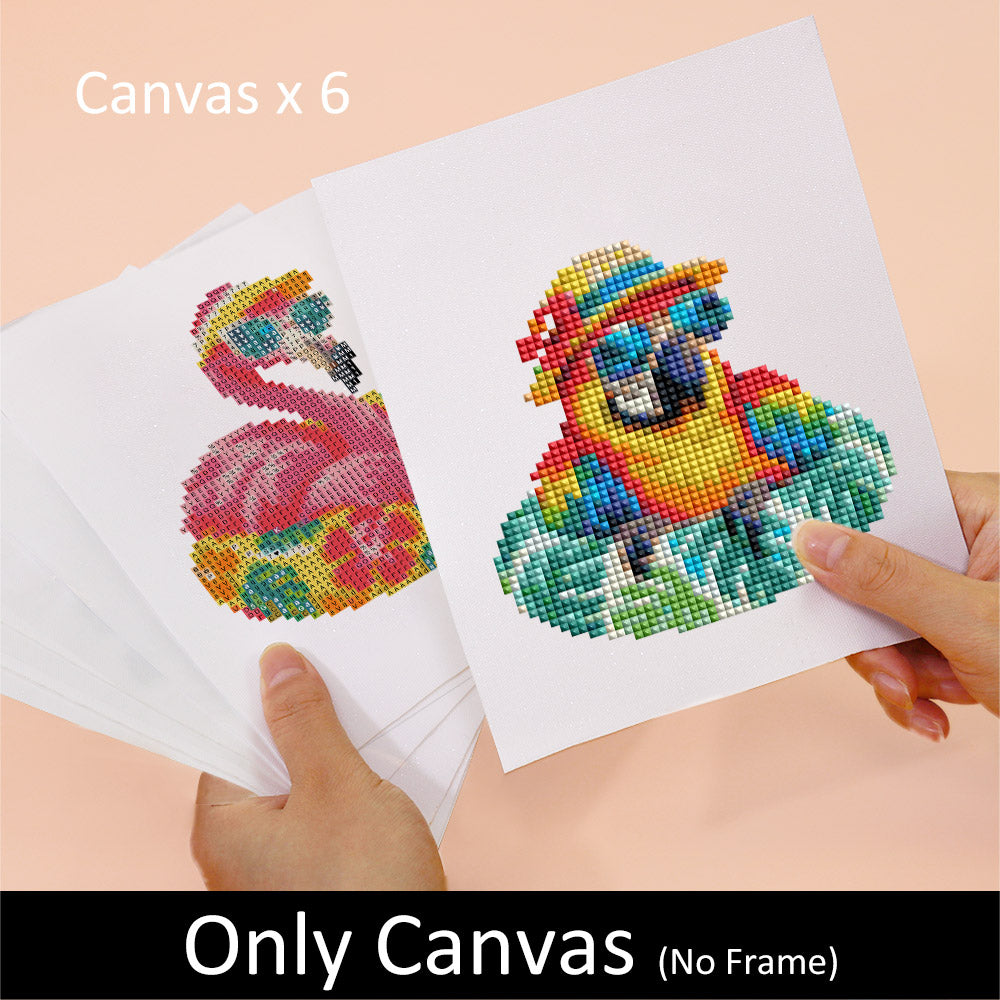 Pool Float Party Animals (Mini Diamond Painting)