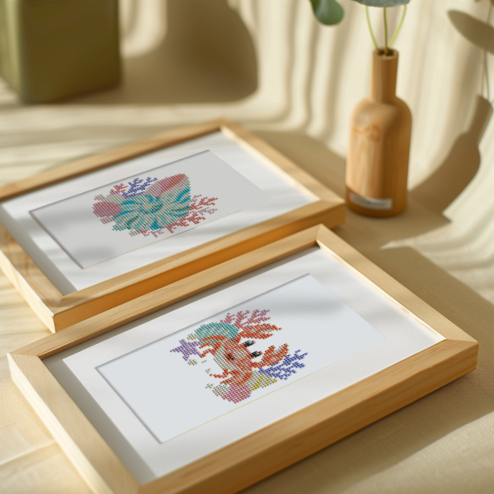 Mermaid Tail and Coral Treasures (Mini Diamond Painting)