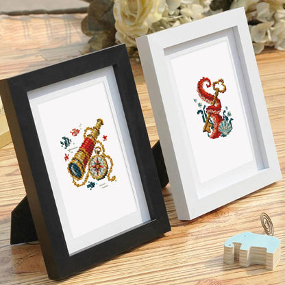 Mermaid Tail and Coral Treasures (Mini Diamond Painting)