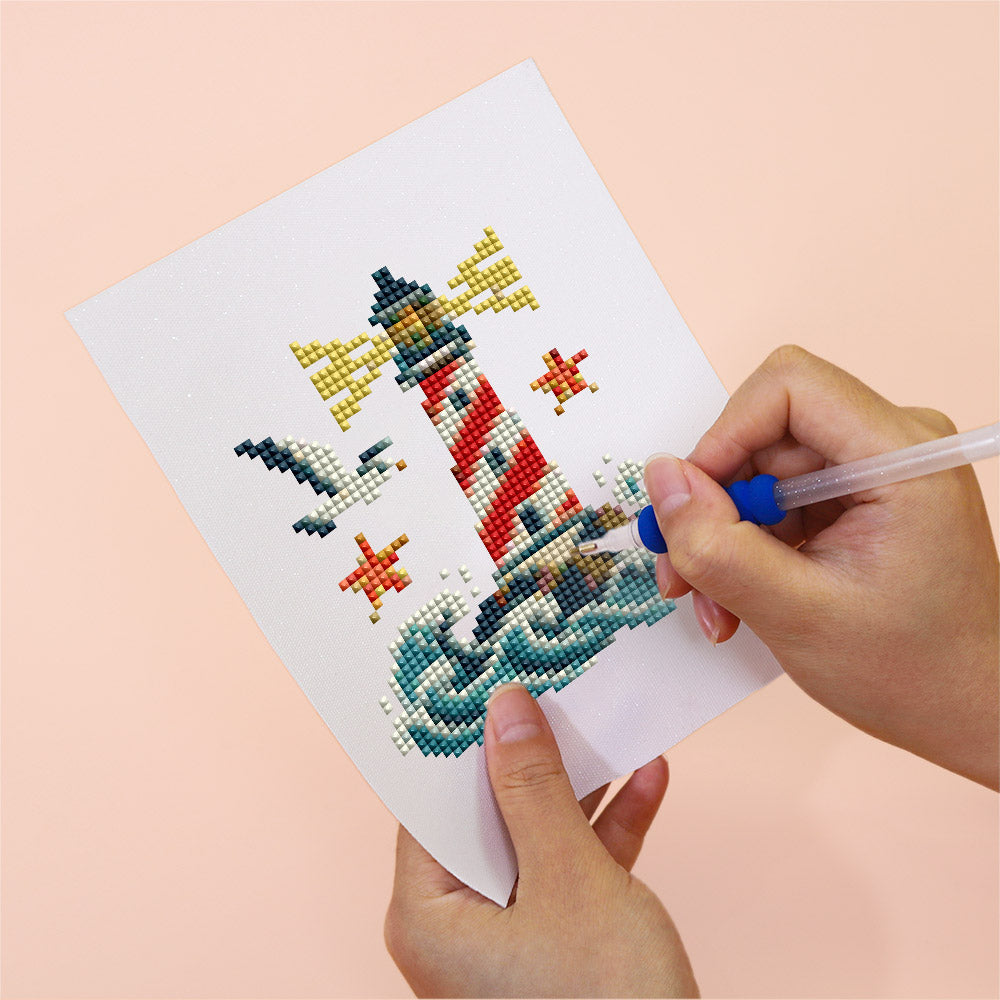 Mermaid Tail and Coral Treasures (Mini Diamond Painting)
