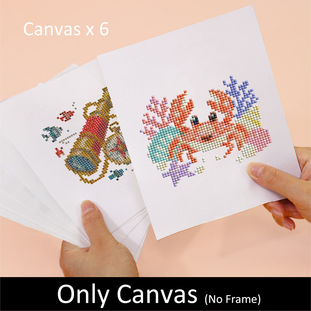 Mermaid Tail and Coral Treasures (Mini Diamond Painting)