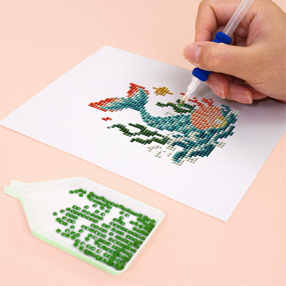 Mermaid Tail and Coral Treasures (Mini Diamond Painting)