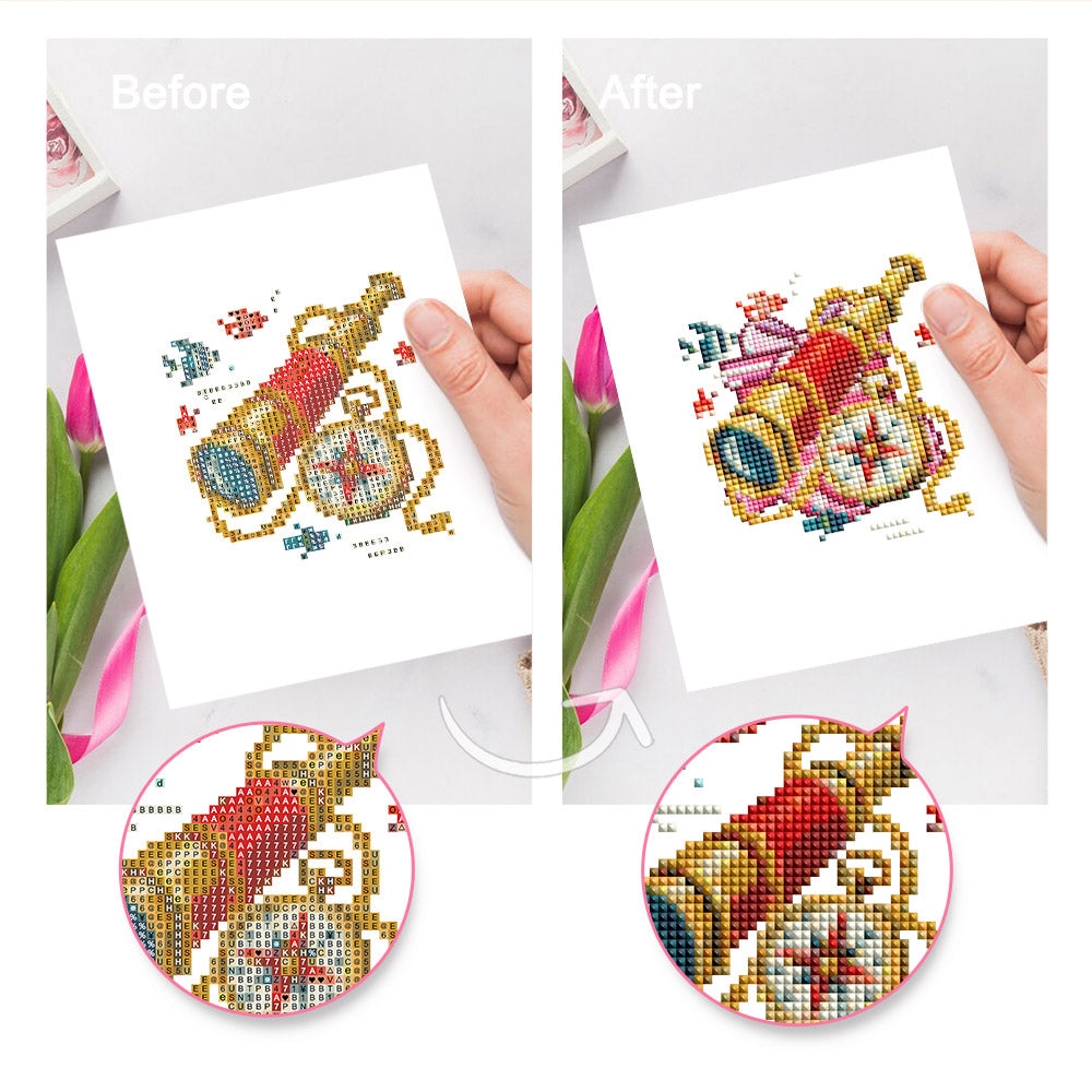 Mermaid Tail and Coral Treasures (Mini Diamond Painting)