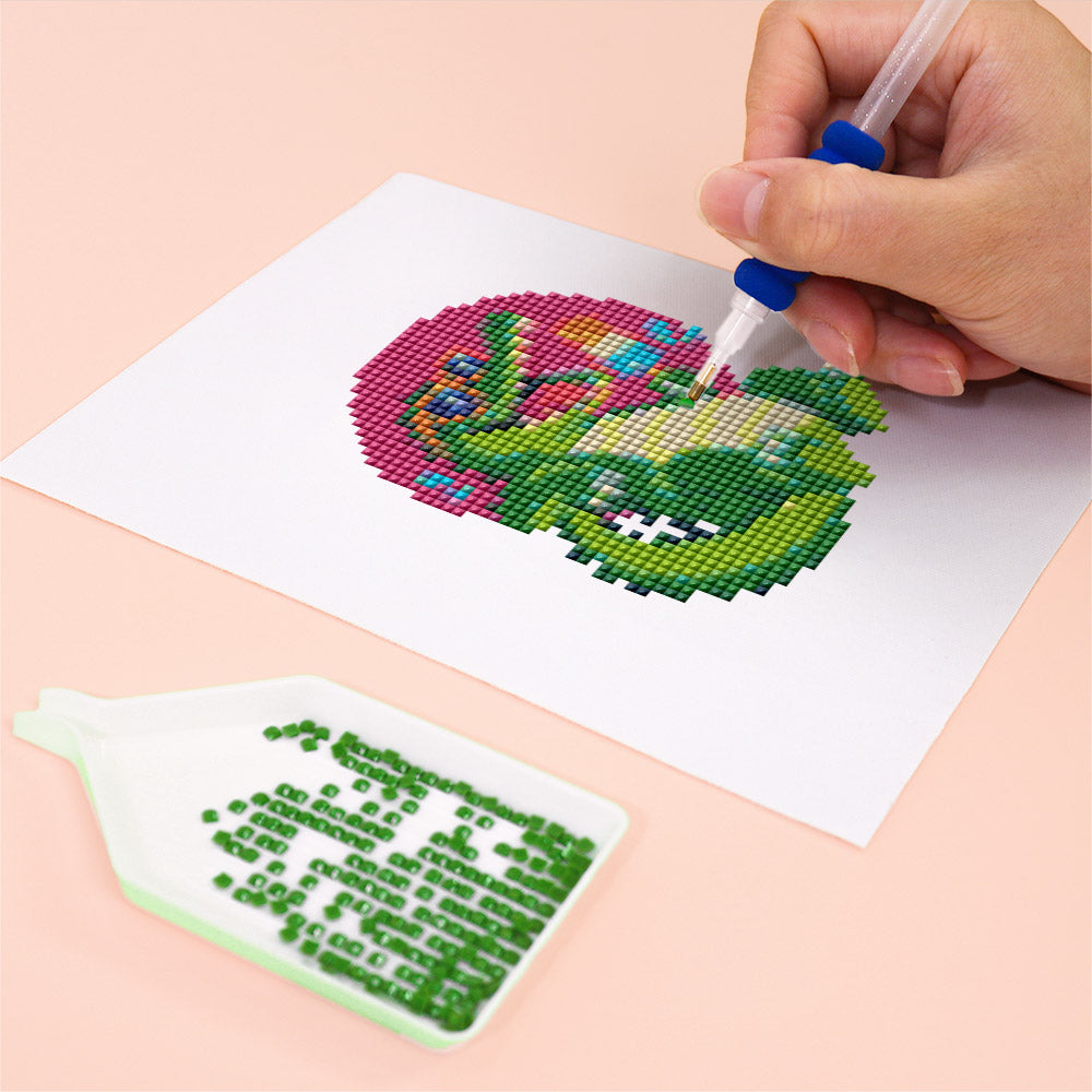 Neon Circle Octopus and Flamingo (Mini Diamond Painting)